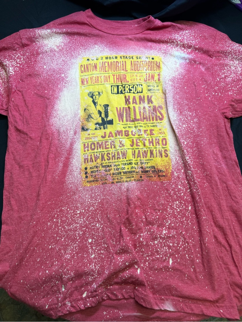 Red Hank Williams Graphic Short Sleeve Tee